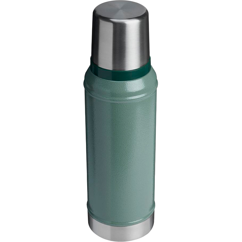 Термос STANLEY Legendary Classic Hammertone 940 мл Green (10-11346-091) Дополнительно Не содержит бисфенол-А (BPA-free); Изолированная крышка также может использоваться как стакан
