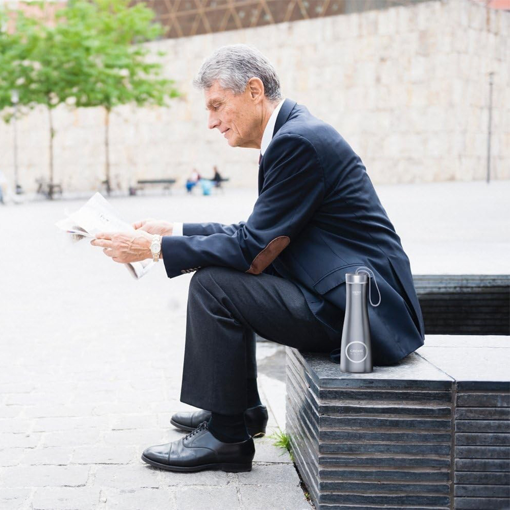 Термопляшка GROHE 450 мл (40848SD0) Матеріал колби нержавіюча сталь