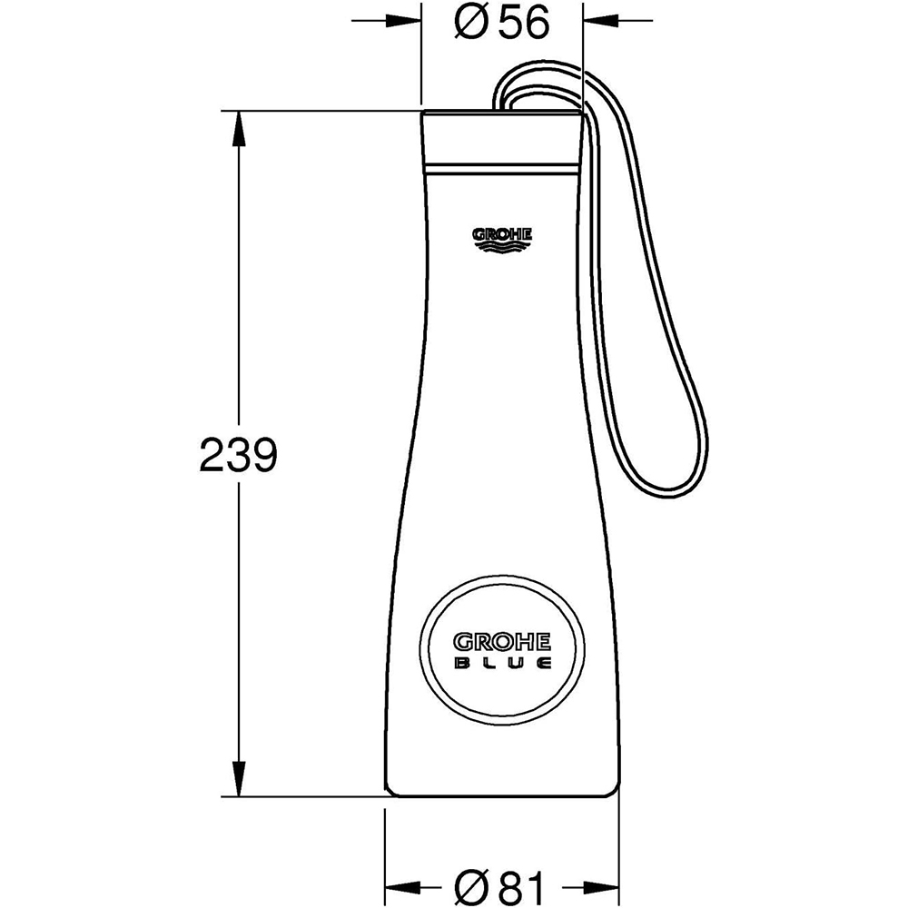 Термопляшка GROHE 450 мл (40848SD0) Тип термопляшка