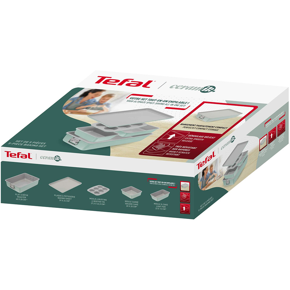 Набір форм для випікання TEFAL Ceramik 5 шт (J175S504) Фото 14 Набір форм для випікання TEFAL Ceramik 5 шт (J175S504)