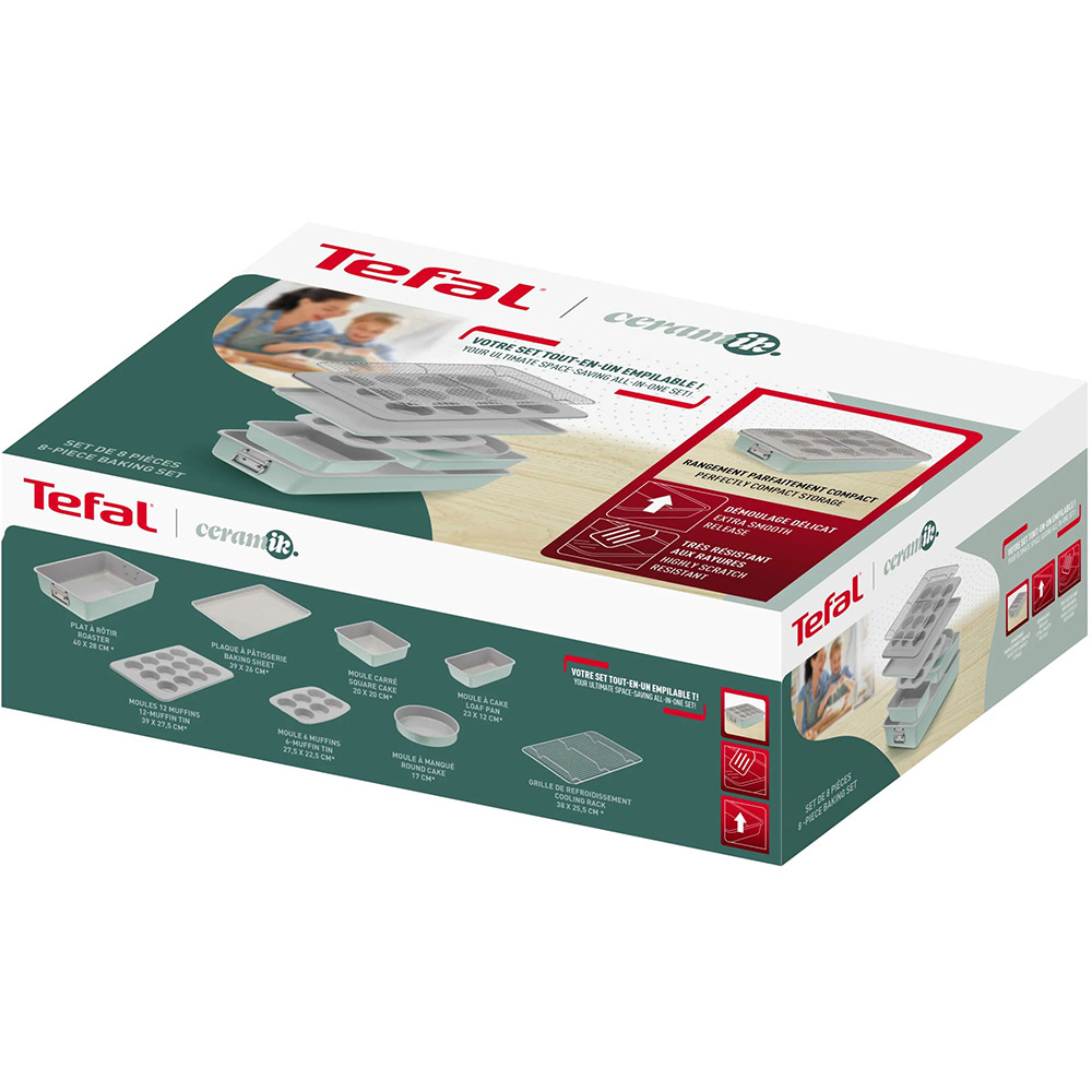 Набір форм для випікання TEFAL Ceramik 8 шт (J175S804) Фото 17 Набір форм для випікання TEFAL Ceramik 8 шт (J175S804)