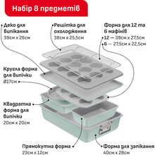 Набір форм для випікання TEFAL Ceramik 8 шт (J175S804) Набір форм для випікання TEFAL Ceramik 8 шт (J175S804)