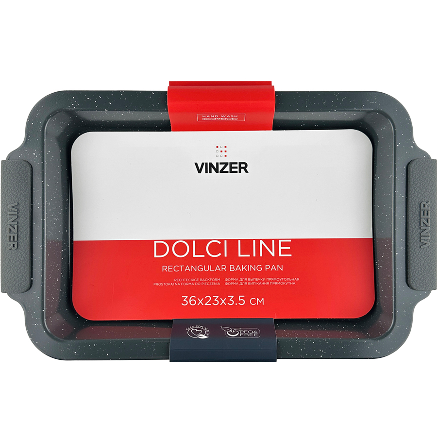 Зовнішній вигляд Форма для випікання VINZER DOLCI LINE 36x23х3,5 см (50782)