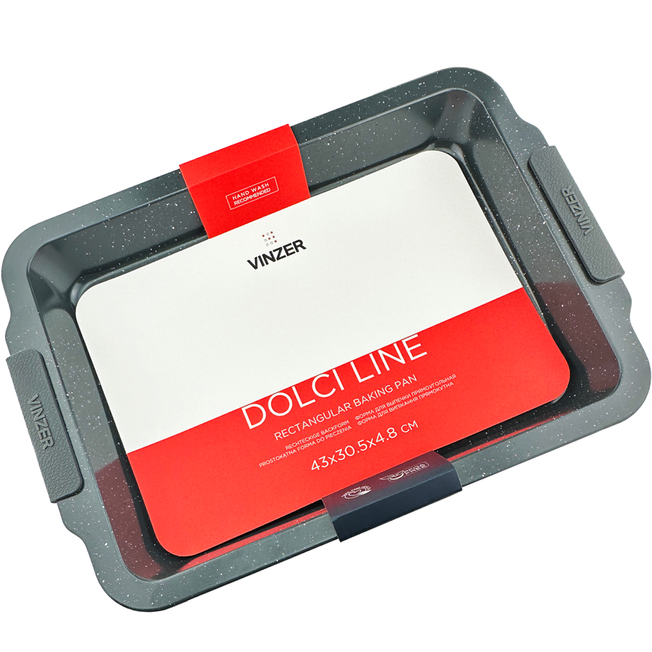 Зовнішній вигляд Форма для випікання VINZER DOLCI LINE 43x30,5x4,8см (50783)