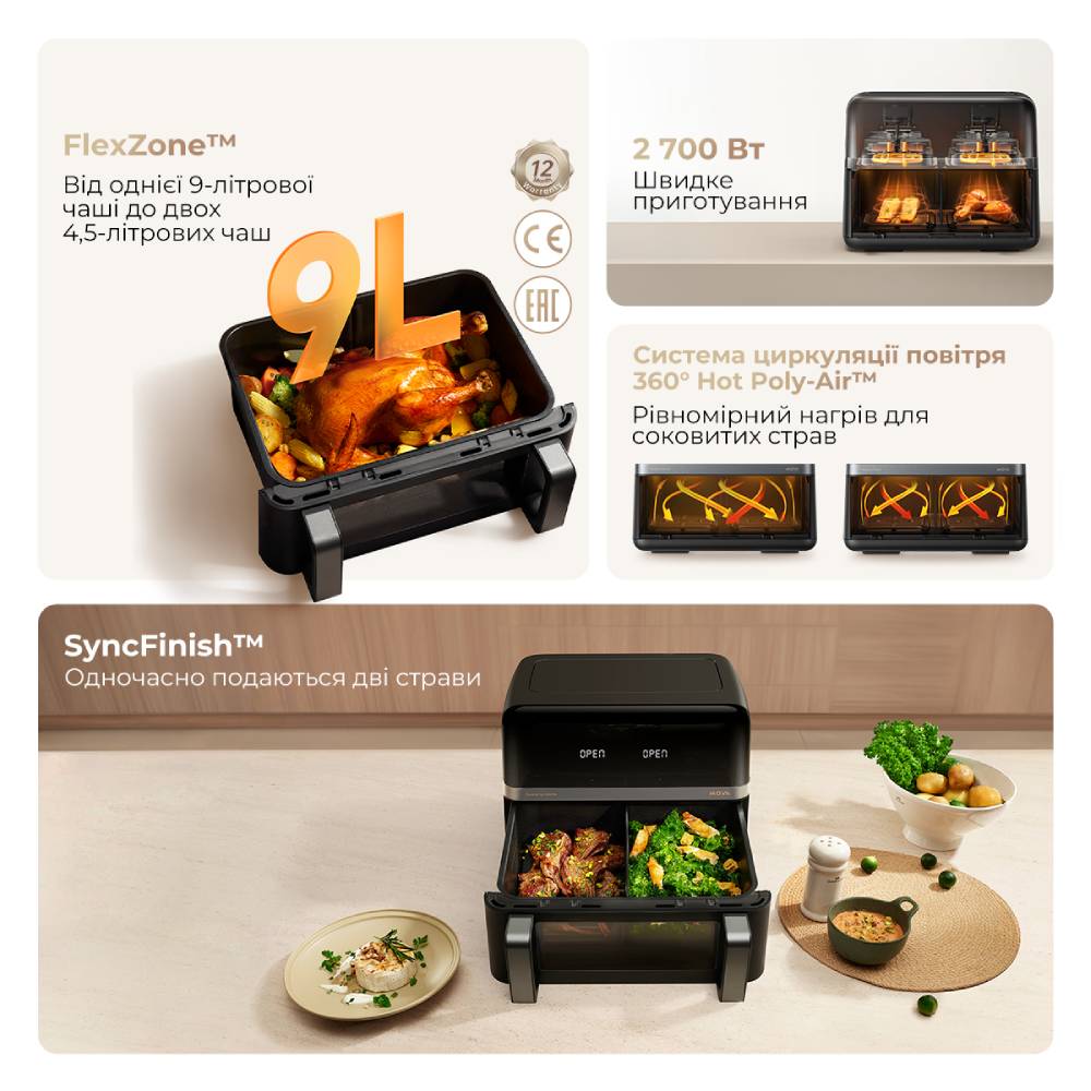 Фото Мультипечь MOVA FD20 Pro Black