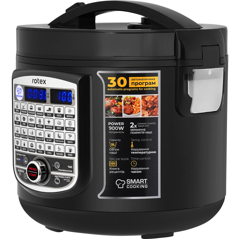 Мультиварка ROTEX RMC506-CB Excellence Количество программ 30