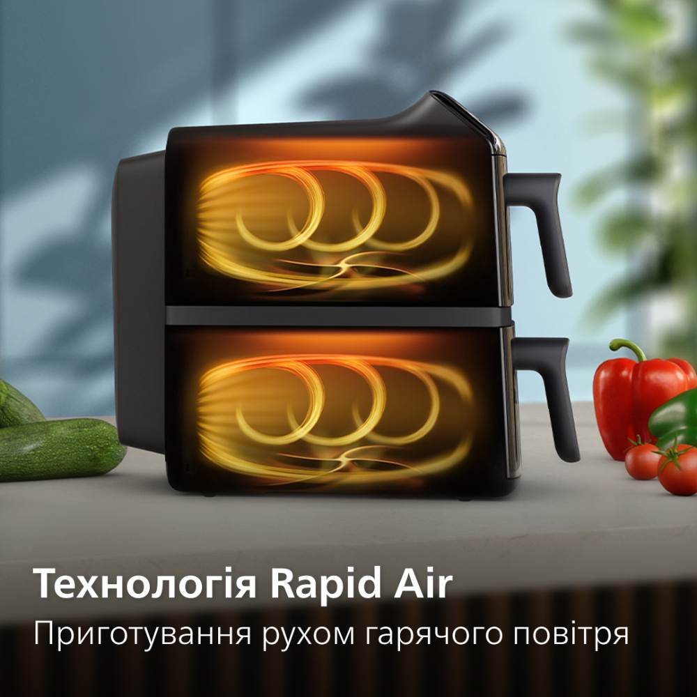 Мультипіч PHILIPS Ovi Stacked Dual Basket NA462/70 ᐉ купити в