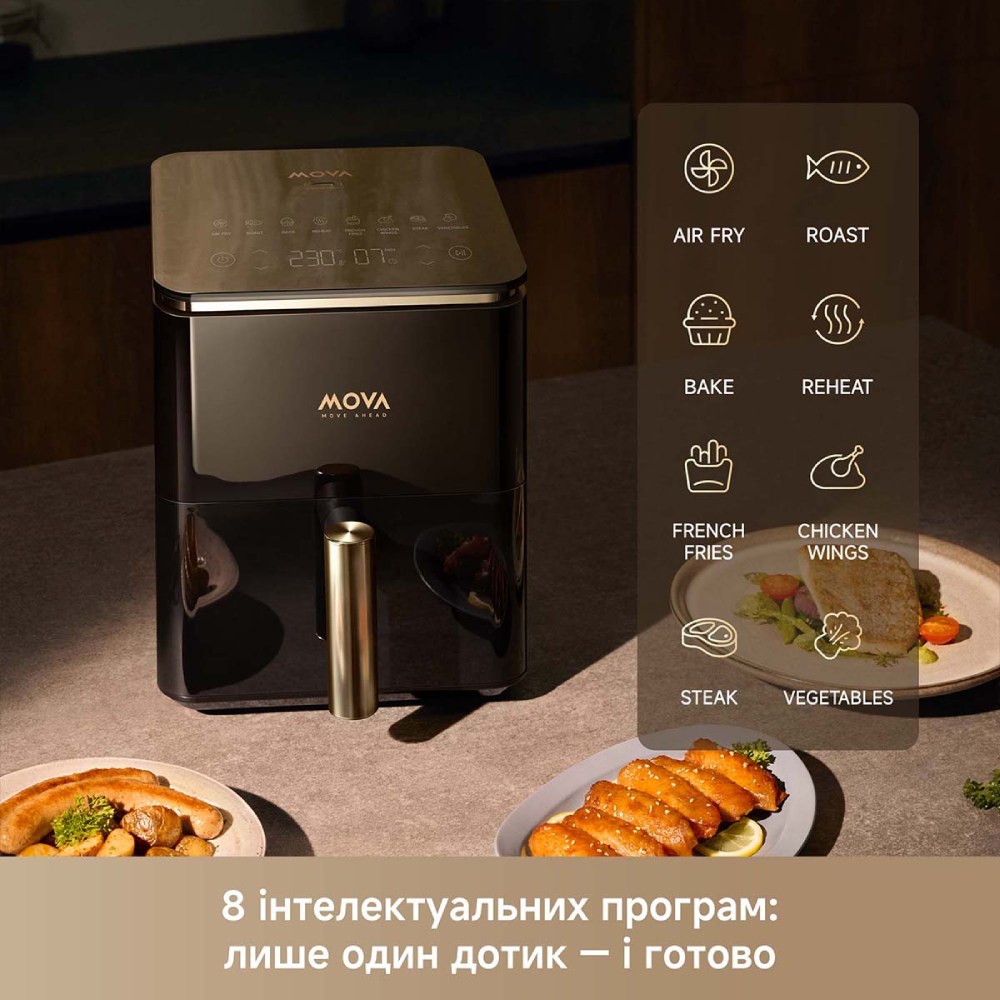 Зовнішній вигляд Мультипіч MOVA AeroChef AF10 Pro (MOVA-AF10Pro)