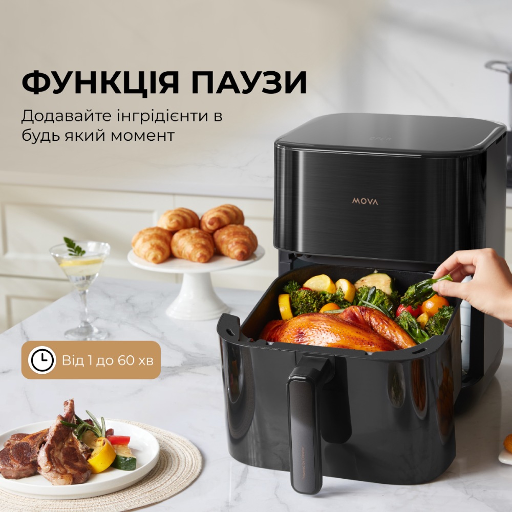Внешний вид Мультипечь MOVA AeroChef FD10 Pro Black (VFF12A-BL)