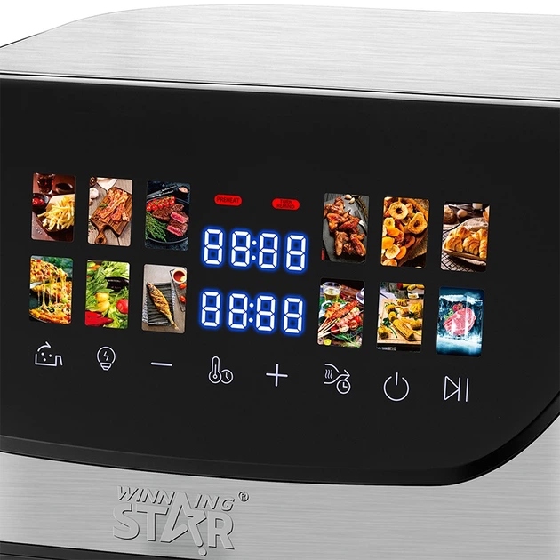 Мультипечь WINNINGSTAR ST-9694 8L Black-Silver (WNNGS-ST-9694-BKSL) Количество программ 12