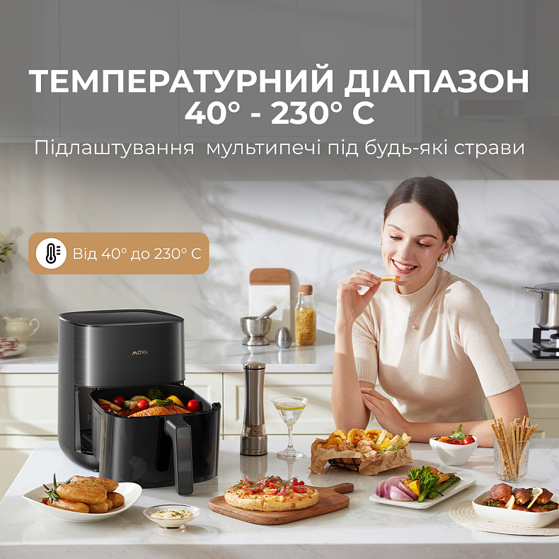 Мультипечь MOVA AeroChef FD10s Pro Black Количество программ 12