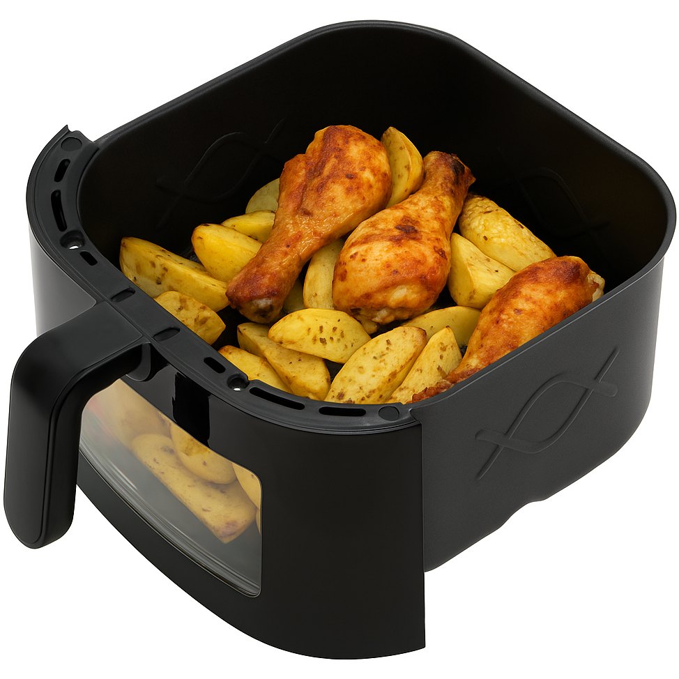 Изображение Airfryer ADLER AD 6318 2500Вт/чаша 8л/програм:9/сенсорне керування/таймер/чорна