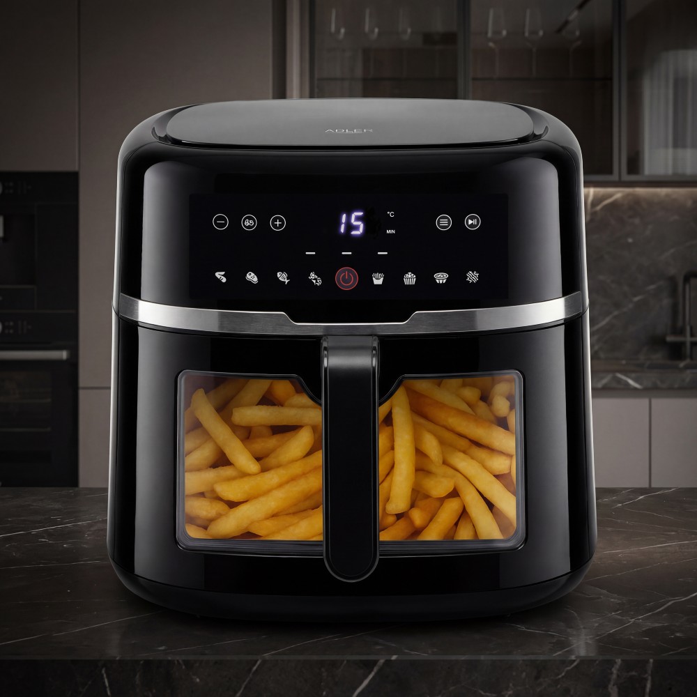 Фото 17 Airfryer ADLER AD 6318 2500Вт/чаша 8л/програм:9/сенсорне керування/таймер/чорна
