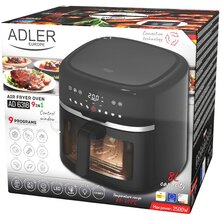 Airfryer ADLER AD 6318 2500Вт/чаша 8л/програм:9/сенсорне керування/таймер/чорна