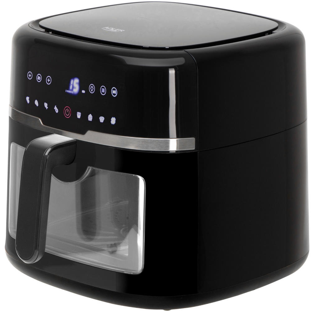 Airfryer ADLER AD 6318 2500Вт/чаша 8л/програм:9/сенсорне керування/таймер/чорна Мощность 2500
