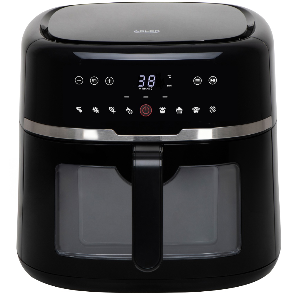 Airfryer ADLER AD 6318 2500Вт/чаша 8л/програм:9/сенсорне керування/таймер/чорна