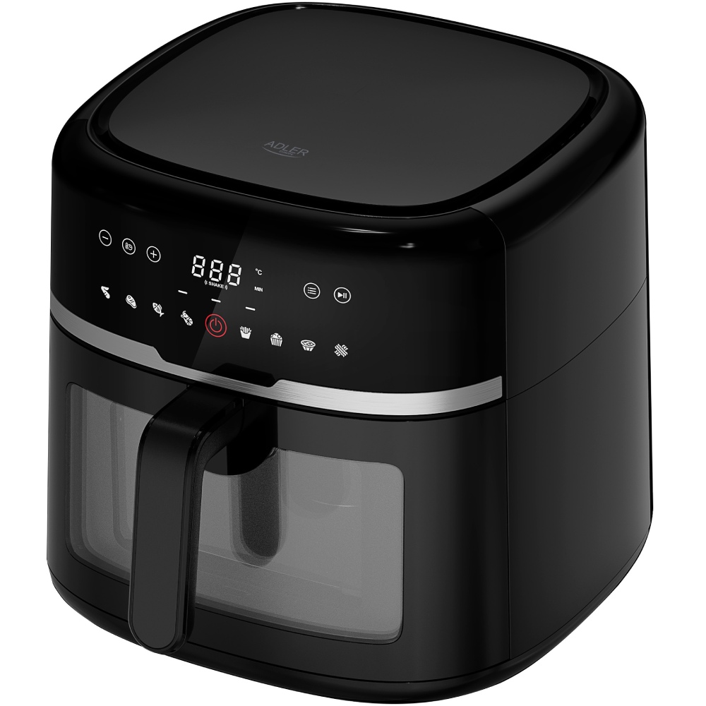 Airfryer ADLER AD 6318 2500Вт/чаша 8л/програм:9/сенсорне керування/таймер/чорна Количество программ 9
