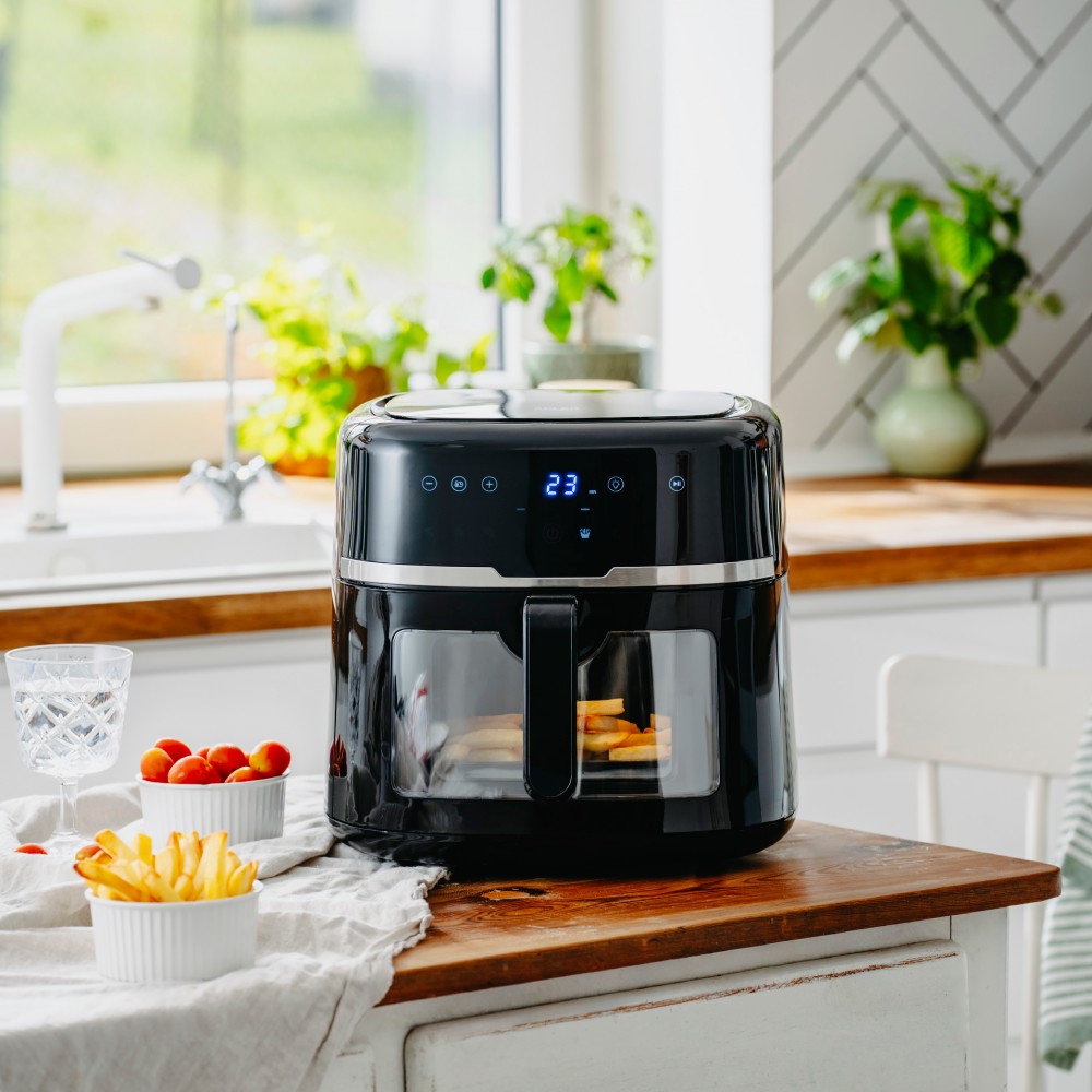 Фото 20 Airfryer ADLER AD 6318 2500Вт/чаша 8л/програм:9/сенсорне керування/таймер/чорна