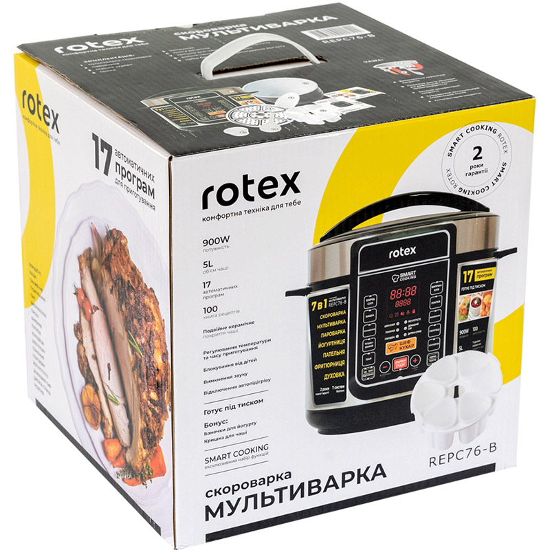 Изображение Мультиварка-скороварка ROTEX REPC76-B