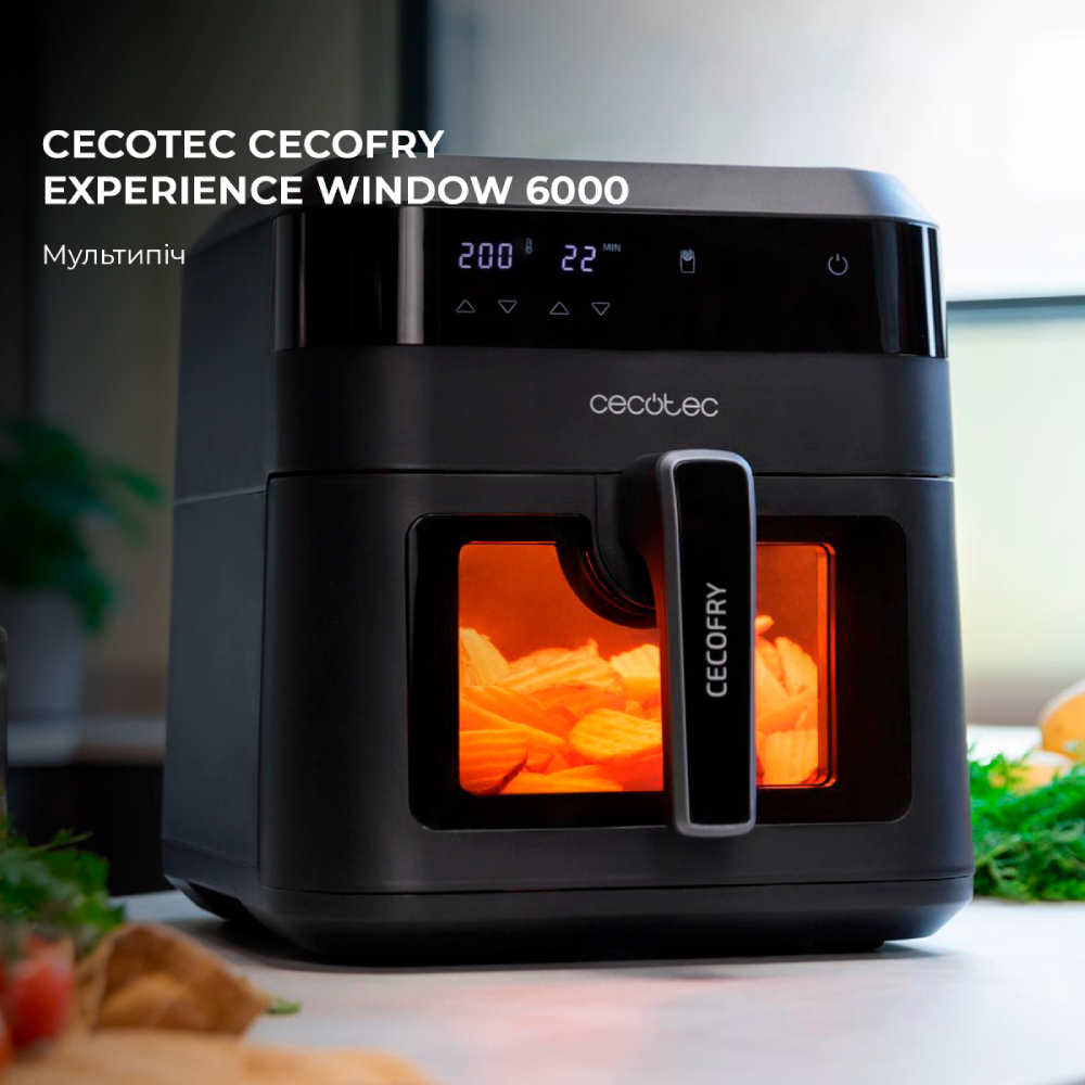 Мультипіч CECOTEC Cecofry Experience Window 6000 (CCTC-04340) Тип мультипіч (аерофритюрниця)