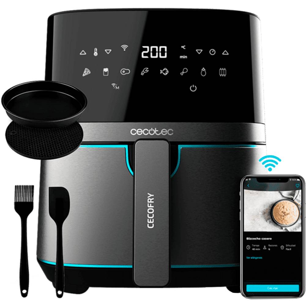 В Фокстрот Мультипечь CECOTEC Cecofry Full InoxBlack 5500 Connected (CCTC-03319)