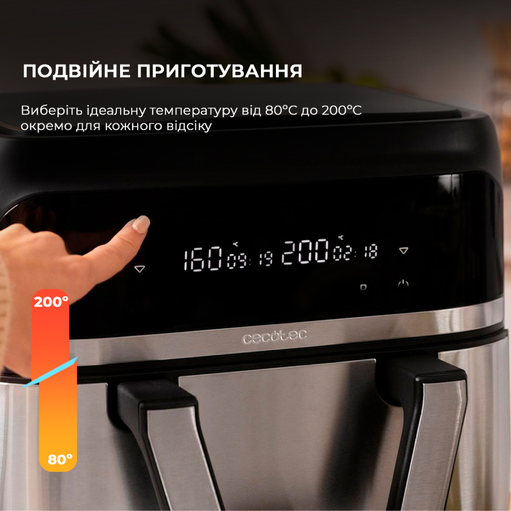 Мультипіч CECOTEC Cecofry Dual 9000 (CCTC-04996) Кількість програм 6