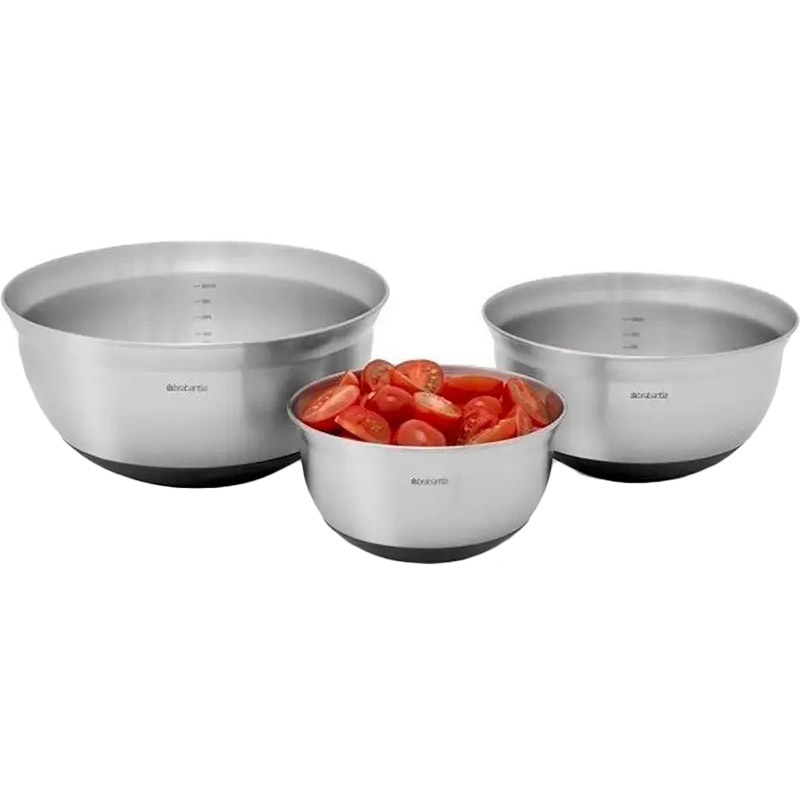 Набір мисок BRABANTIA Mixing Bowls 3 шт (363900) Матеріал нержавіюча сталь