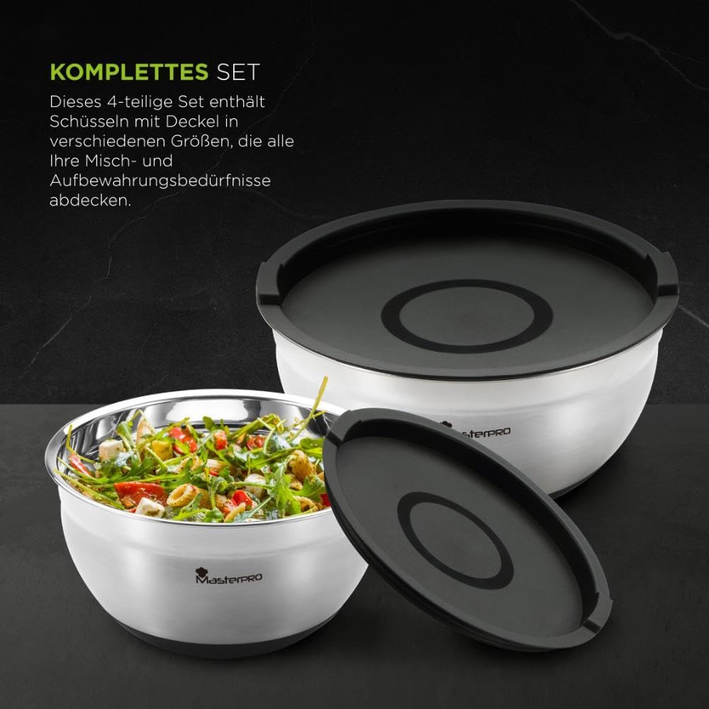 Изображение Набор мисок MASTERPRO Foodies Collection 2.7/4 л/, 4 пр. (BGMP-1553-INC)