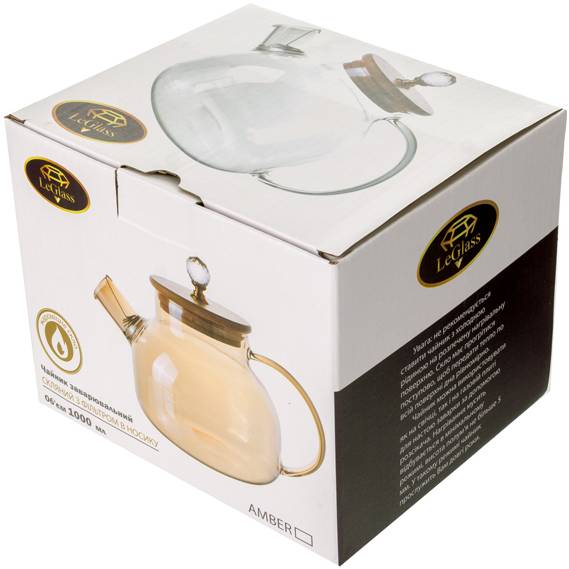 Заварник LEGLASS Amber 1 л (605-002) Термостойкое стекло True