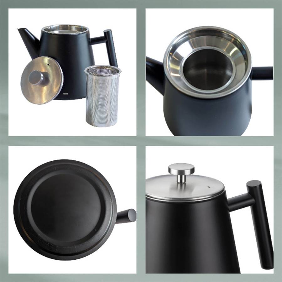 Заварник KELA Modena 1л Black (11357) Термостойкое стекло False
