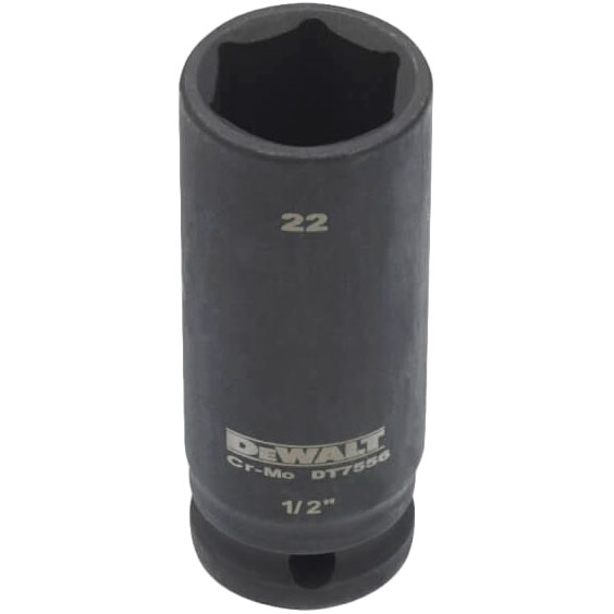 Головка торцева DEWALT 1/2" 22 мм (DT7556)