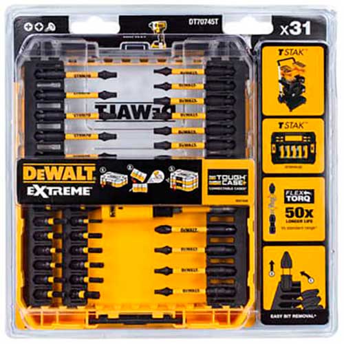 Набор бит DEWALT EXTREME FlexTorq 31 шт. с магнитным наконечником (DT70745T) Тип набор бит