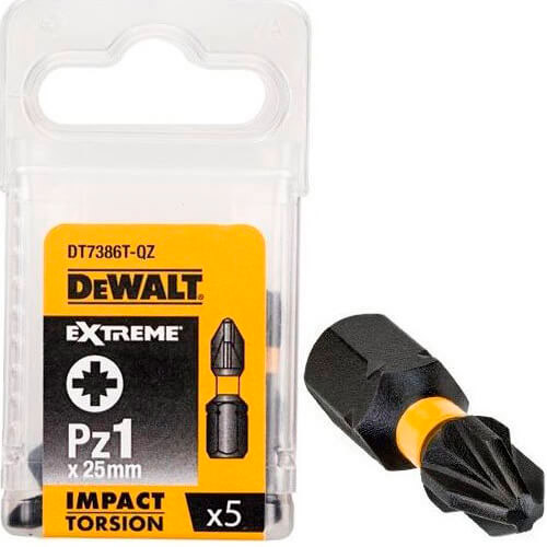 Набір біт DEWALT IMPACT TORSION EXTREME Pz1 25 мм (DT7386T) Тип набір біт