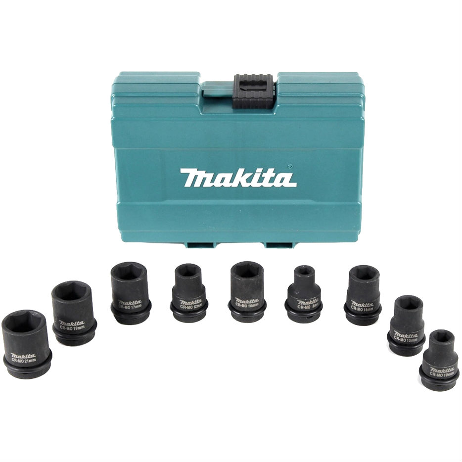 

Торцевые головки MAKITA 9 шт (B-66232), Ударные головки9 шт.8,10,12,13,14,16,17,19,21мм