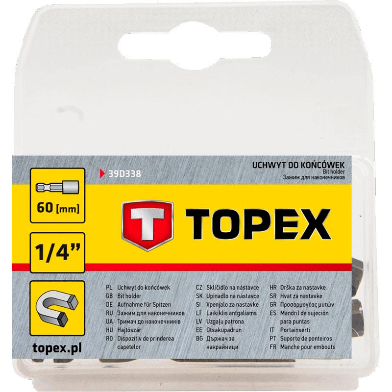 Тримач насадок TOPEX 1/4" 60 мм (39D338) Тип тримач біт