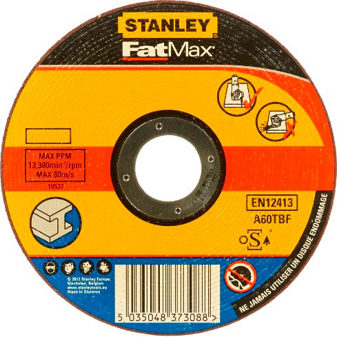 

Отрезной диск по металлу STANLEY DPC 125x1x22.2мм (STA32637), круг отрезной по металлу, 125x1x22.2мм, тип DPC