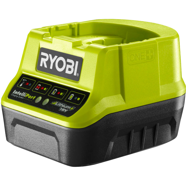 Аккумулятор и зарядное устройство RYOBI ONE+ RC18120-250 (5133003364) Комплектация аккумулятор 5.0 Ryobi RB18L50 ONE+ 2 шт, зарядное устройство компактное Ryobi RC18120 ONE+