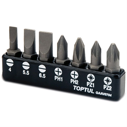 

Набор бит TOPTUL 1/4" 7 пр (GAAV0704), Набор бит 1/4" 7ед.