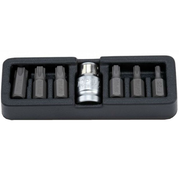 

Набор бит TOPTUL 10мм TORX T25-T55 (GAAT0705), Набор бит 10мм TORX T25-T55 7ед.