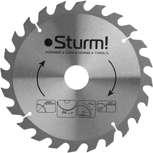 

Пильный диск STURM 9020-200-32-24T, Диск пильный 9020-200-32-24T