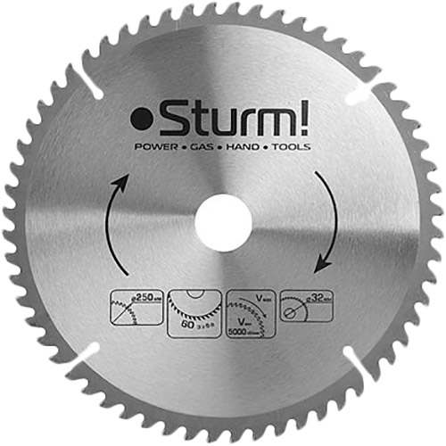 

Пильный диск STURM 9020-250-32-60T, Диск пильный 9020-250-32-60T