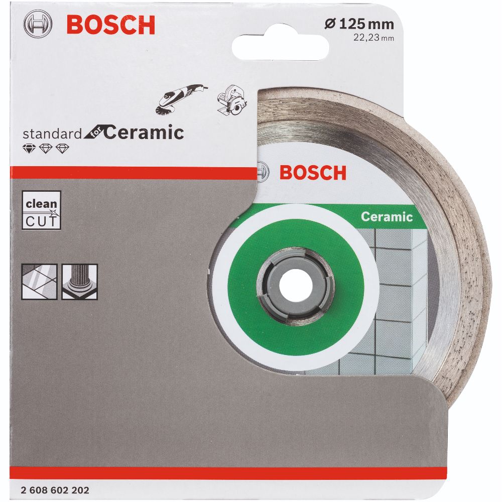 Отрезной диск BOSCH алмазный Standard for Ceramic 125-22.2 (2.608.602.202) Тип отрезной диск по керамике/плитке