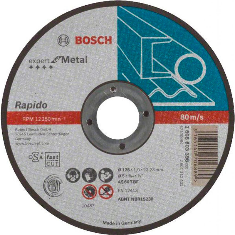 

Отрезной круг BOSCH Expert по металлу 125 х 1 мм (2.608.603.396), Отрезной круг Expert по металлу 125 х 1мм