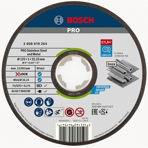 Відрізний круг по металу BOSCH X-LOCK Expert for Inox and Metal (2.608.619.264)