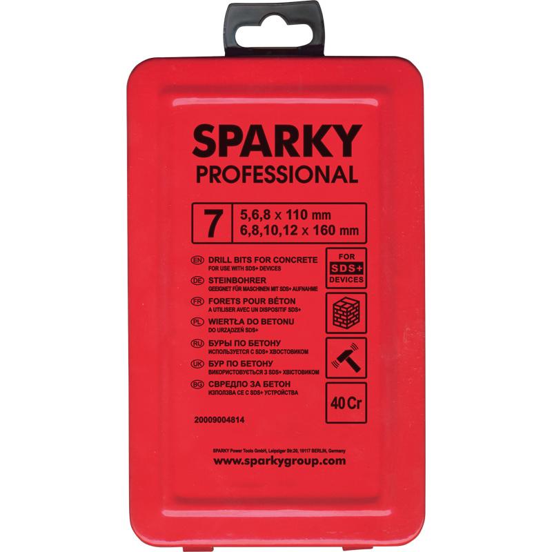 Буры SPARKY SDS-Plus 5,6,8x110; 6,8,10,12x160 (20009004814) Тип буры SDS-plus 