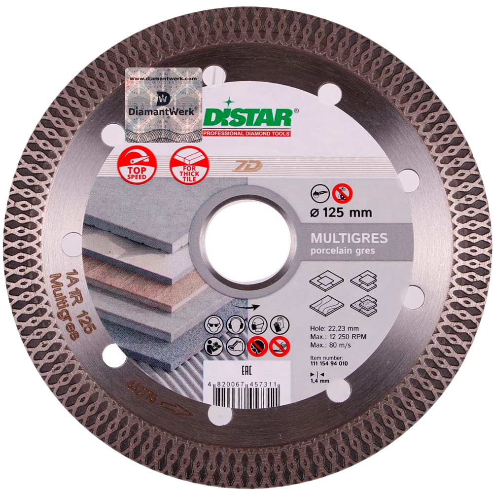

Круг алмазный отрезной Distar Esthete 1A1R, Кр.алмаз.Corona(1A1R)-125 Multigres