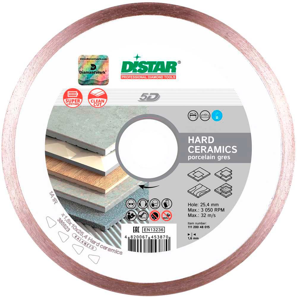 

Круг алмазный отрезной Distar Hard ceramics 1A1R (19748), Круг алмаз.Corona(1A1R)-250x1,6x25.4Hard Ceramics