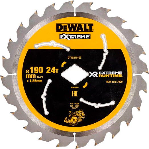 

Пильный диск DEWALT XR FLEXVOLT EXTREME (DT40270), Диск пилковий XR FLEXVOLT EXTREME