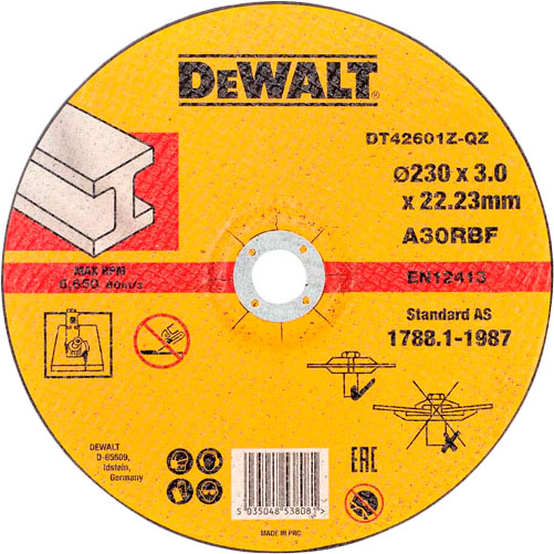 

Круг отрезной DEWALT (DT42601Z), Круг відрізний чорний/кольоровий метал,