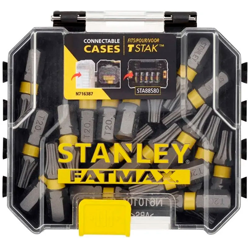 

Набор бит STANLEY Torx T20 L=25 мм 20 шт (STA88570), Набір біт FatMax, Torx, T20, L=25 мм, 20 шт